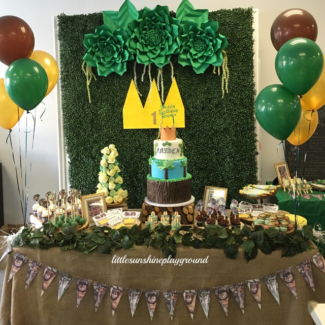 Where the Wild Things Are Birthday Banner Custom Party Decoration Dessert Table Photo Backdrop